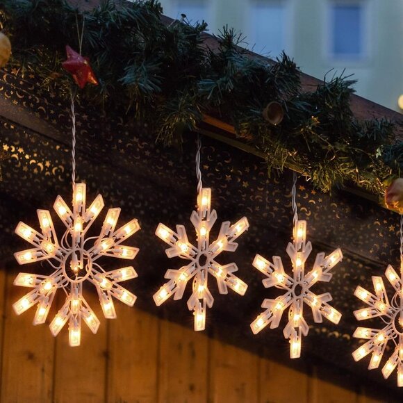 Luminous 13ft Snowflake String Lights with Dynamic Modes - Perfect Holiday Decor - Picture 9 of 9